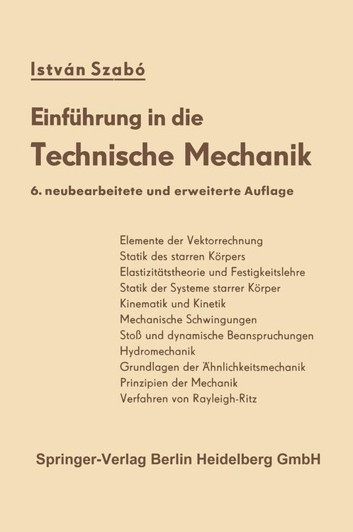 Produktbild: Einf&uuml;hrung in die Technische Mechanik