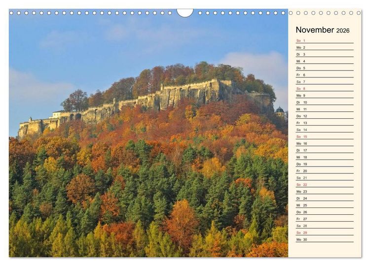 Produktbild: Elbsandsteingebirge (Wandkalender 2026 DIN A3 quer), CALVENDO Monatskalender