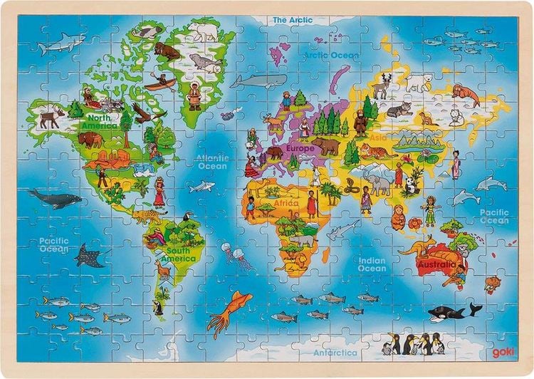 Produktbild: Einlegepuzzle Welt