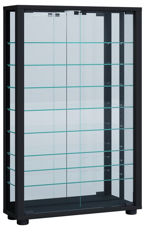Produktbild: Glas Stand Vitrine Sammelvitrine Lumo Mini Spiegel