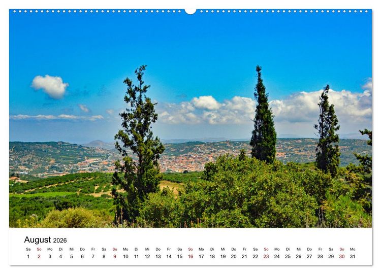 Produktbild: Kretas Traumlandschaften (hochwertiger Premium Wandkalender 2026 DIN A2 quer), Kunstdruck in Hochglanz