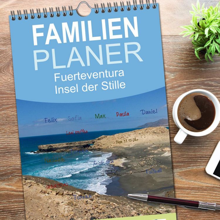 Produktbild: Familienplaner 2026 - Fuerteventura, Insel der Stille mit 5 Spalten (Wandkalender, 21 x 45 cm) CALVENDO
