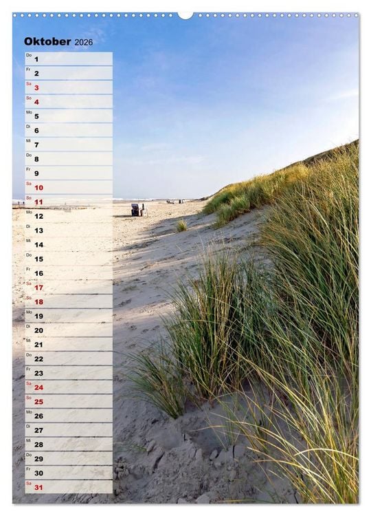 Produktbild: An der See Geburtstagsplaner (Wandkalender 2026 DIN A2 hoch), CALVENDO Monatskalender