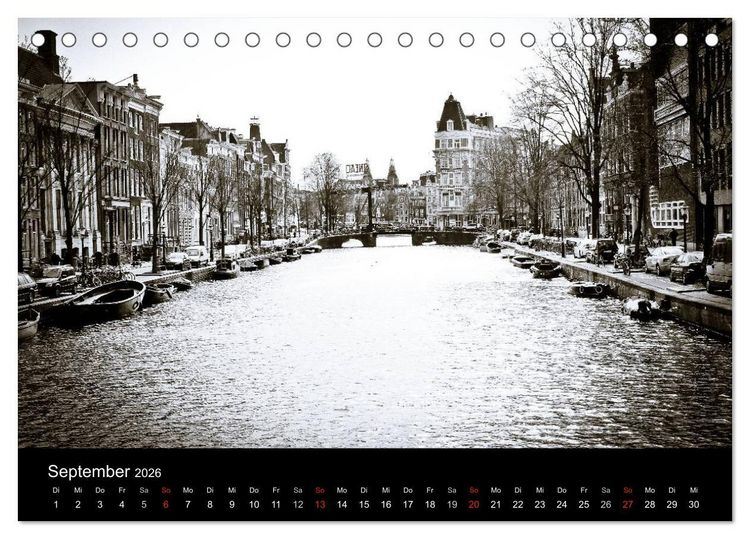 Produktbild: Amsterdam 2026 (Tischkalender 2026 DIN A5 quer), CALVENDO Monatskalender