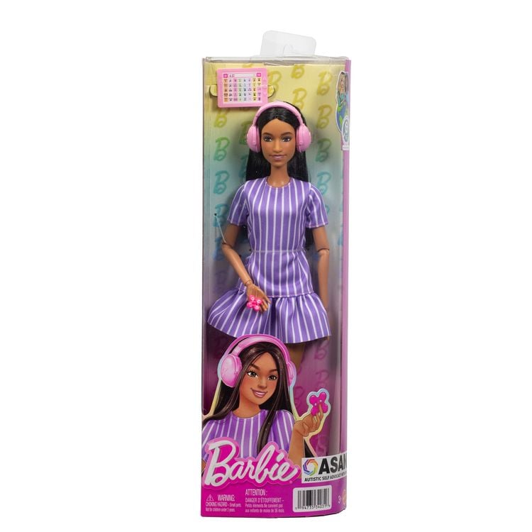 Produktbild: Barbie Fashionista mit lila Streifen