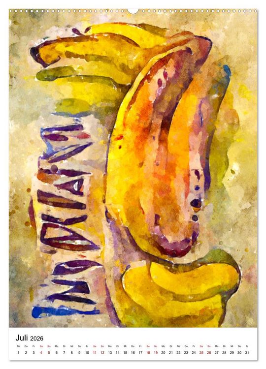 Produktbild: Bitte Vegetarisch! - Beliebtes Obst und Gem&uuml;se in Aquarell (Wandkalender 2026 DIN A2 hoch), CALVENDO Monatskalender
