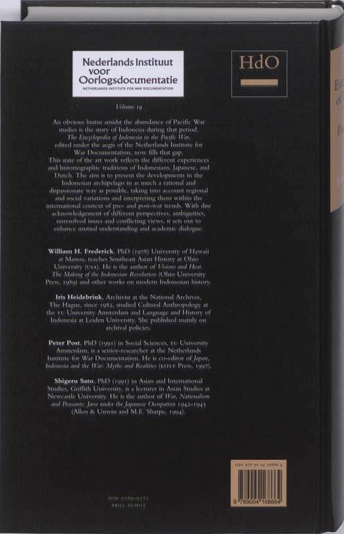 Produktbild: The Encyclopedia of Indonesia in the Pacific War