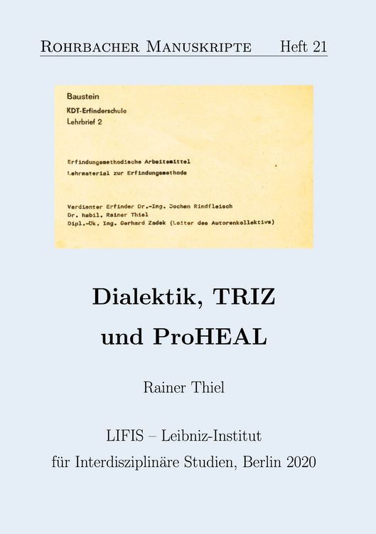 Produktbild: Dialektik, TRIZ und ProHEAL