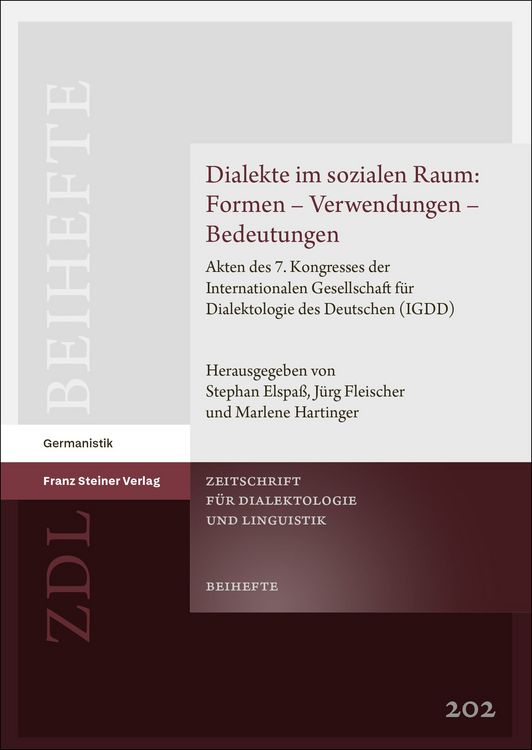 Produktbild: Dialekte im sozialen Raum: Formen &ndash; Verwendungen &ndash; Bedeutungen