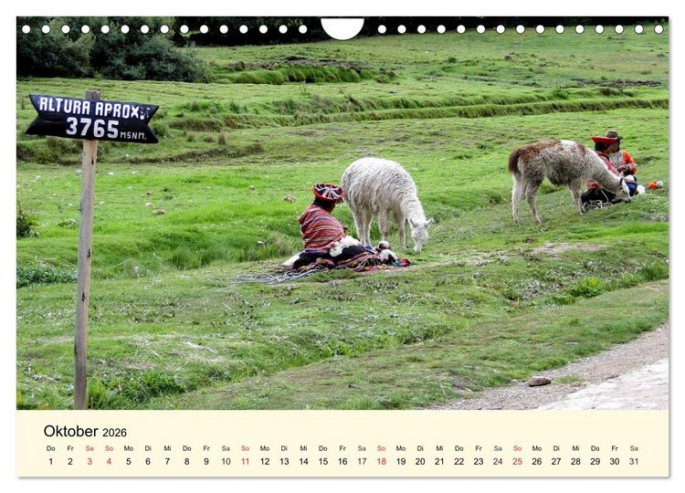 Produktbild: Im Land der Inka (Wandkalender 2026 DIN A4 quer), CALVENDO Monatskalender