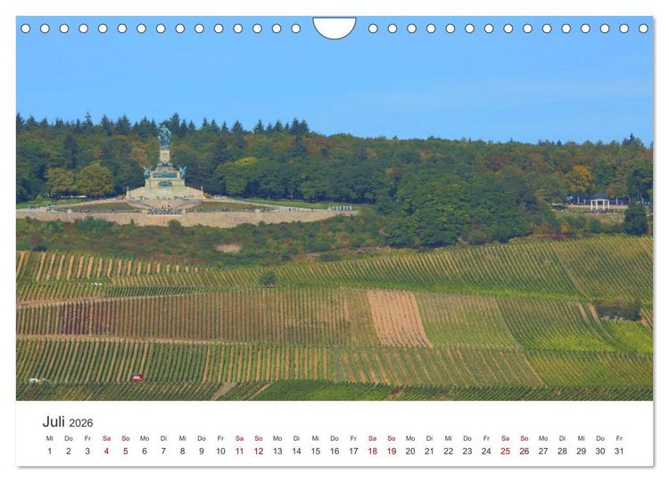 Produktbild: Rheingau - Land des Weines und der Bauwerks (Wandkalender 2026 DIN A4 quer), CALVENDO Monatskalender