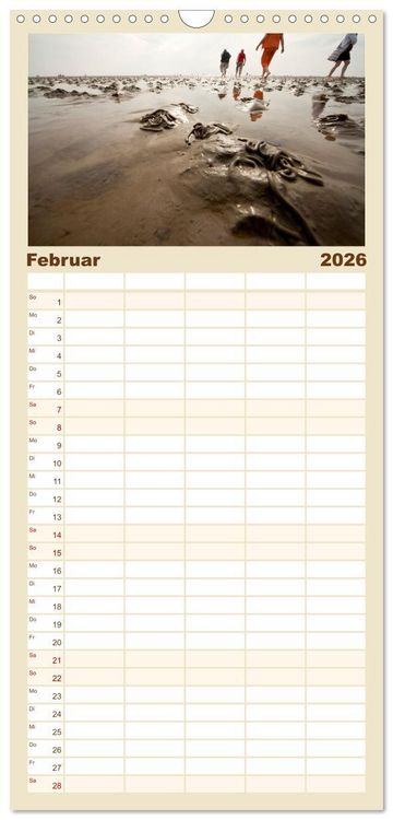 Produktbild: Familienplaner 2026 - Schleswig-Holstein - Nordfriesland mit 5 Spalten (Wandkalender, 21 x 45 cm) CALVENDO
