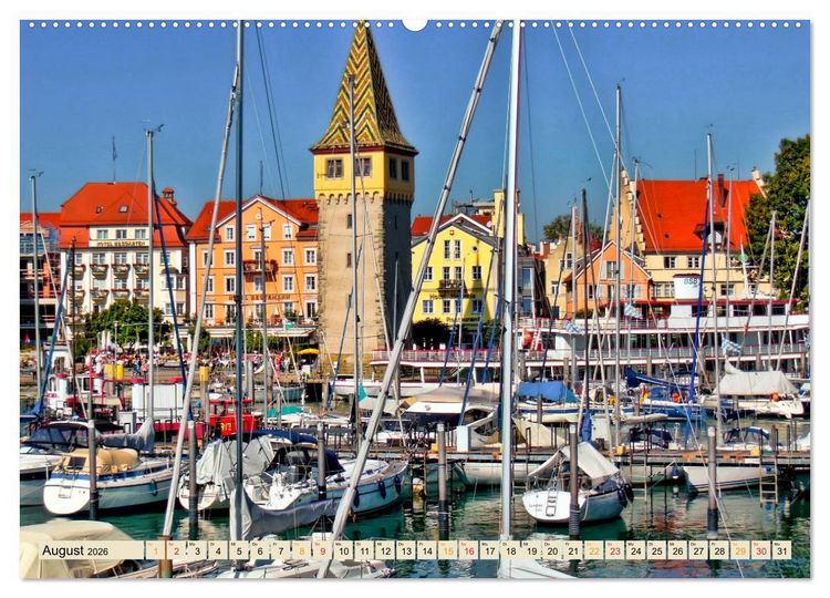 Produktbild: Bodensee - "Die D&ouml;rfer sind wie ein Garten ..." (Rainer Maria Rilke) (Wandkalender 2026 DIN A2 quer), CALVENDO Monatskalender