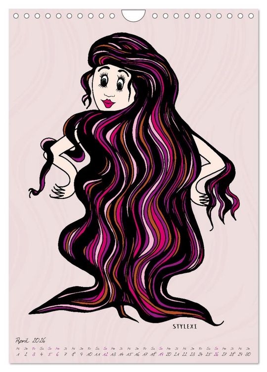 Produktbild: Die HAIRSTYLAS Trendfrisuren (Wandkalender 2026 DIN A4 hoch), CALVENDO Monatskalender