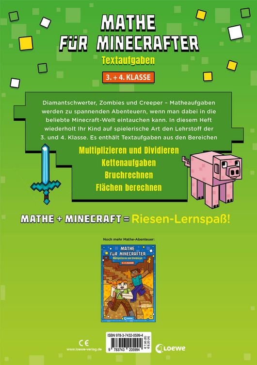 Produktbild: Mathe f&uuml;r Minecrafter - Textaufgaben