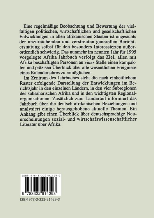 Produktbild: Afrika Jahrbuch 1996