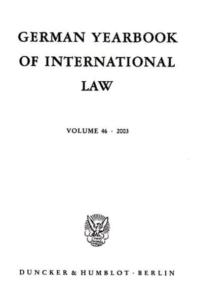 Produktbild: German Yearbook of International Law - Jahrbuch f&uuml;r Internationales Recht.