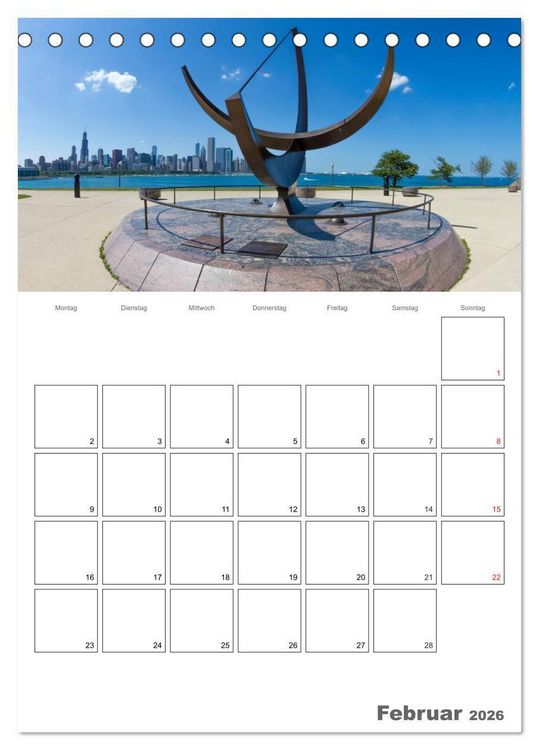 Produktbild: CHICAGO Terminplaner (Tischkalender 2026 DIN A5 hoch), CALVENDO Monatskalender