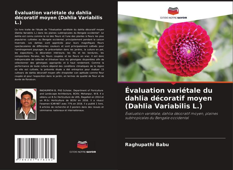 Produktbild: &Eacute;valuation vari&eacute;tale du dahlia d&eacute;coratif moyen (Dahlia Variabilis L.)
