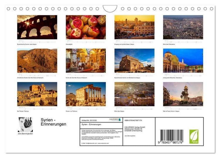 Produktbild: Syrien - Erinnerungen (Wandkalender 2026 DIN A4 quer), CALVENDO Monatskalender