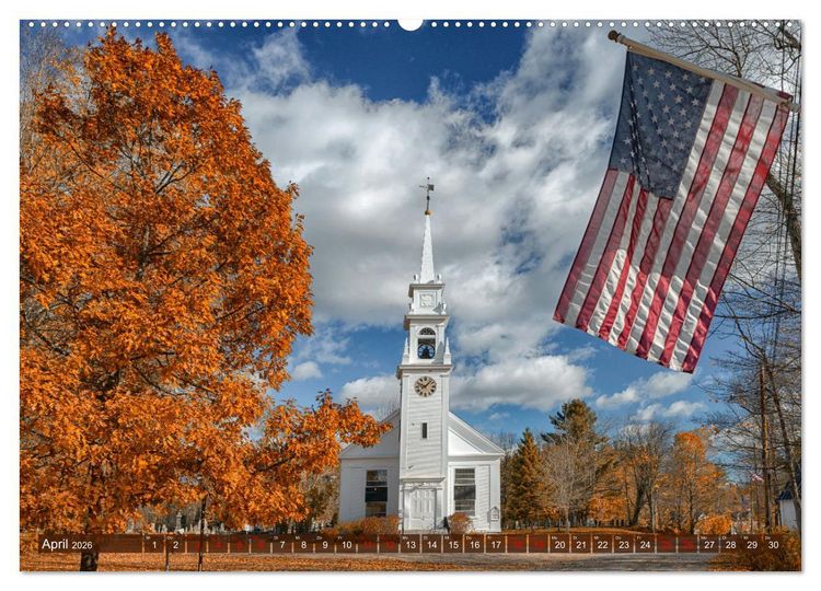 Produktbild: Neu England, Indian Summer (Wandkalender 2026 DIN A2 quer), CALVENDO Monatskalender