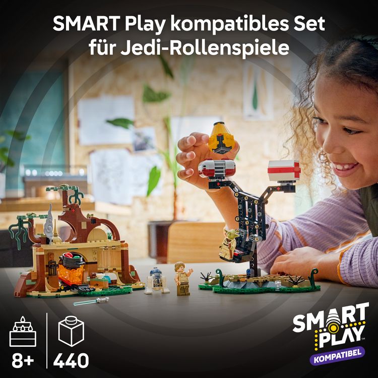Produktbild: LEGO Star Wars 75422 SMART Play: Jedi-Training an Yodas H&uuml;tte, Spielzeug