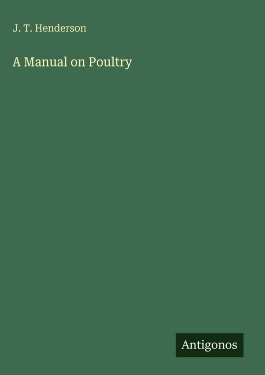 Produktbild: A Manual on Poultry