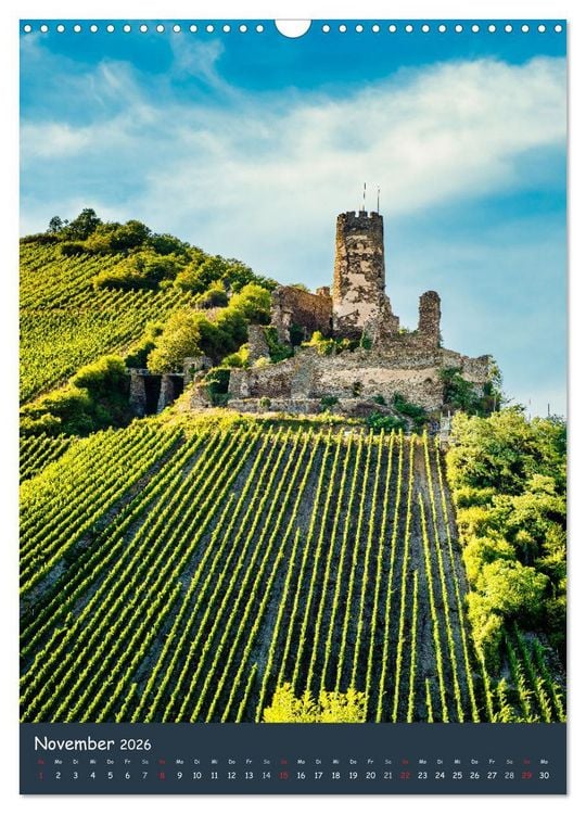 Produktbild: Burgen am Mittelrhein (Wandkalender 2026 DIN A3 hoch), CALVENDO Monatskalender