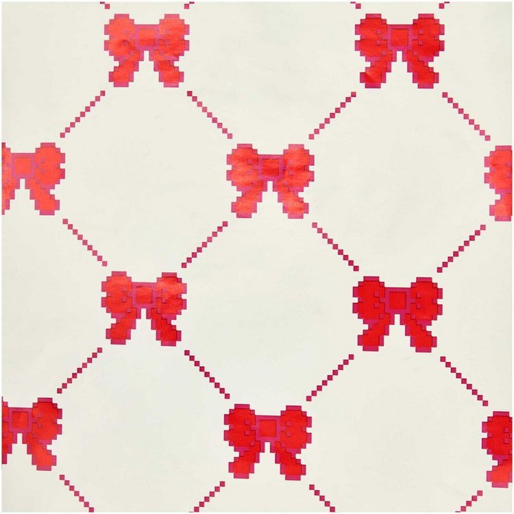 Produktbild: Geschenkpapier Pixel Schleifen, Creme,