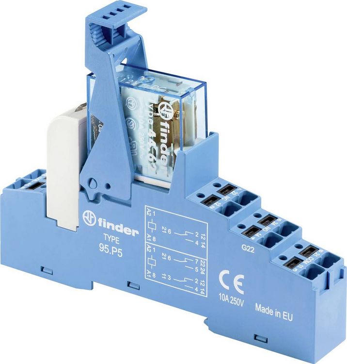 Produktbild: Finder 48.P8.7.024.4050 Koppelrelais 24 V/DC 10A 2 Wechsler 1St.