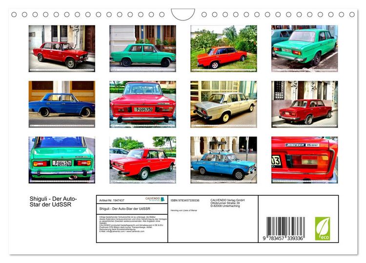 Produktbild: Shiguli - Der Auto-Star der UdSSR (Wandkalender 2026 DIN A4 quer), CALVENDO Monatskalender