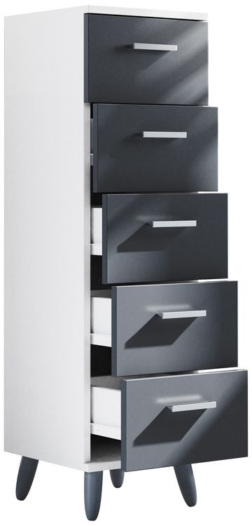 Produktbild: Midischrank Badm&ouml;bel Kommode Schubladen Landos M