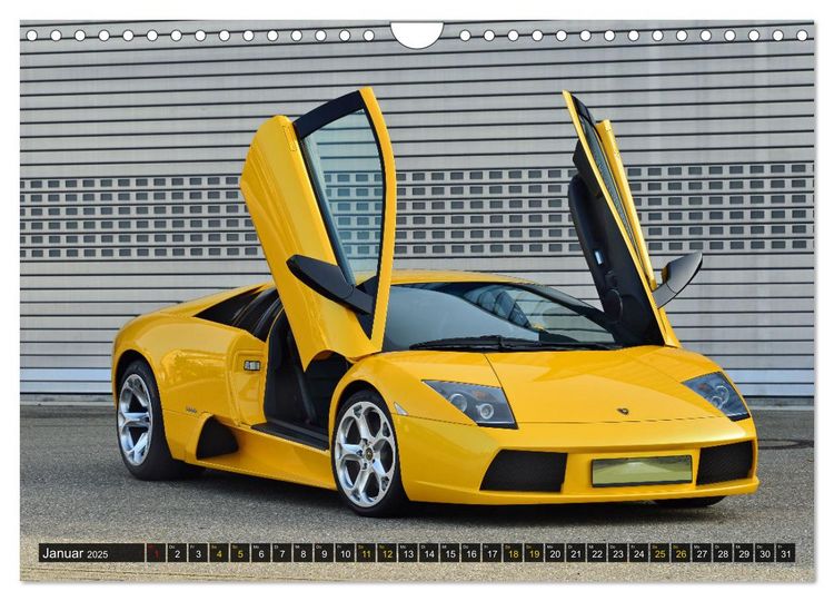 Produktbild: DER GELBE STIER - Lamborghini Murci&eacute;lago (Wandkalender 2025 DIN A4 quer), CALVENDO Monatskalender