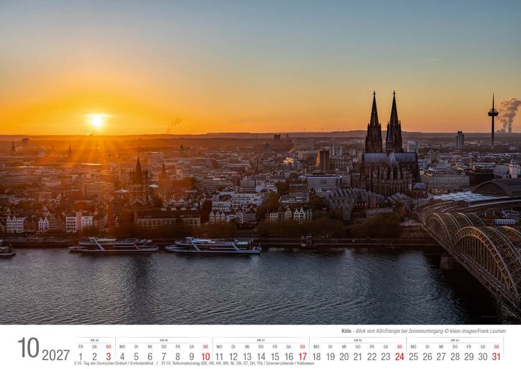 Produktbild: K&ouml;ln 2027 Bildkalender A3 quer, spiralgebunden