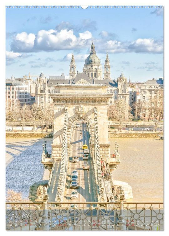 Produktbild: Budapest - Ein malerischer Spaziergang (hochwertiger Premium Wandkalender 2026 DIN A2 hoch), Kunstdruck in Hochglanz