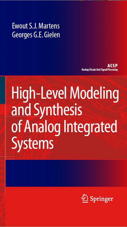 Produktbild: High-Level Modeling and Synthesis of Analog Integrated Systems