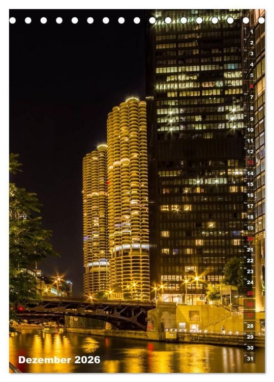 Produktbild: CHICAGO Der Stadtkern (Tischkalender 2026 DIN A5 hoch), CALVENDO Monatskalender