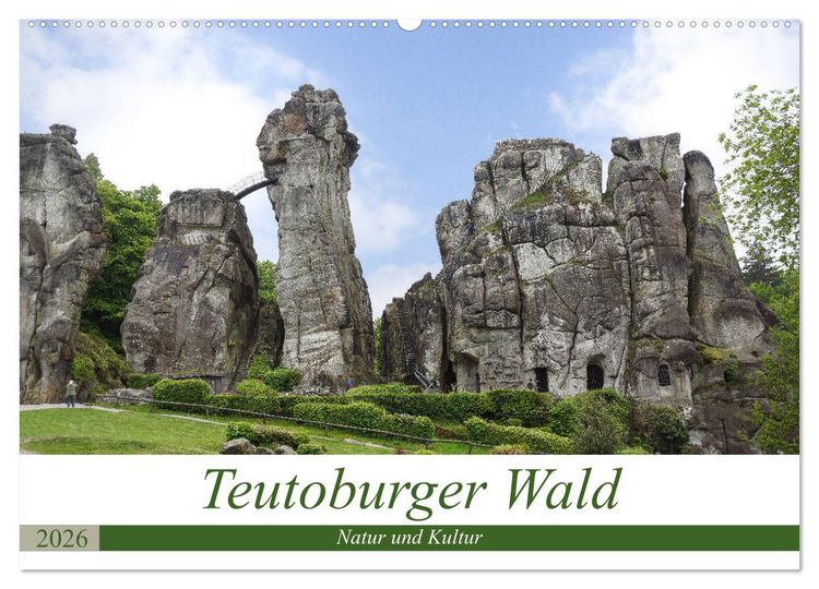 Produktbild: Teutoburger Wald - Natur und Kultur (Wandkalender 2026 DIN A2 quer), CALVENDO Monatskalender