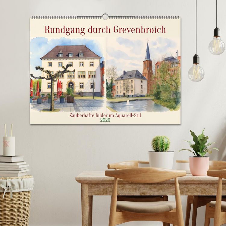Produktbild: Rundgang durch Grevenbroich (Wandkalender 2026 DIN A2 quer), CALVENDO Monatskalender