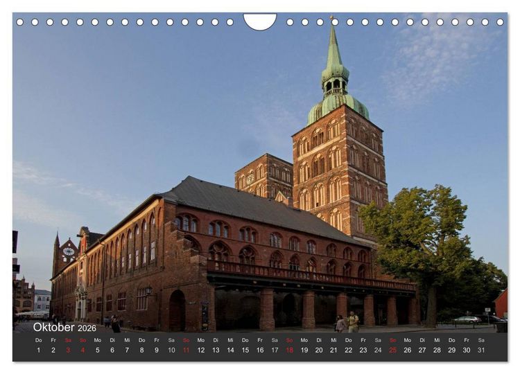 Produktbild: Stralsund. Das Tor zur Insel R&uuml;gen (Wandkalender 2026 DIN A4 quer), CALVENDO Monatskalender