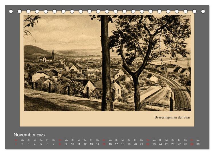 Produktbild: Saarland - vunn domols (frieher), Landkreis Merzig-Wadern (Tischkalender 2026 DIN A5 quer), CALVENDO Monatskalender