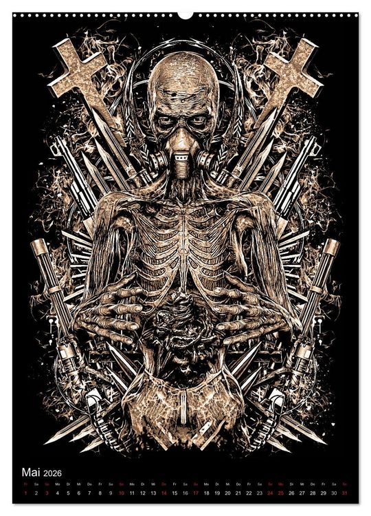 Produktbild: BLOODBOY/WAR ILLUSTRATION (hochwertiger Premium Wandkalender 2026 DIN A2 hoch), Kunstdruck in Hochglanz