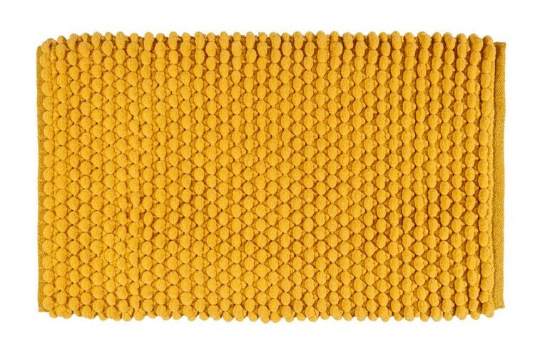 Produktbild: Badteppich Mod. Solivo, senfgelb, Polyester/Baumwolle, 50x80 cm, rutschhemmend beschichtet,