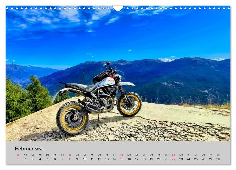 Produktbild: Scrambler Motorr&auml;der mit Stil (Wandkalender 2026 DIN A3 quer), CALVENDO Monatskalender
