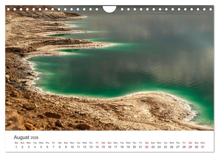 Produktbild: Jordan Sand, Stone and Salt (Wall Calendar 2026 DIN A4 landscape), CALVENDO 12 Month Wall Calendar