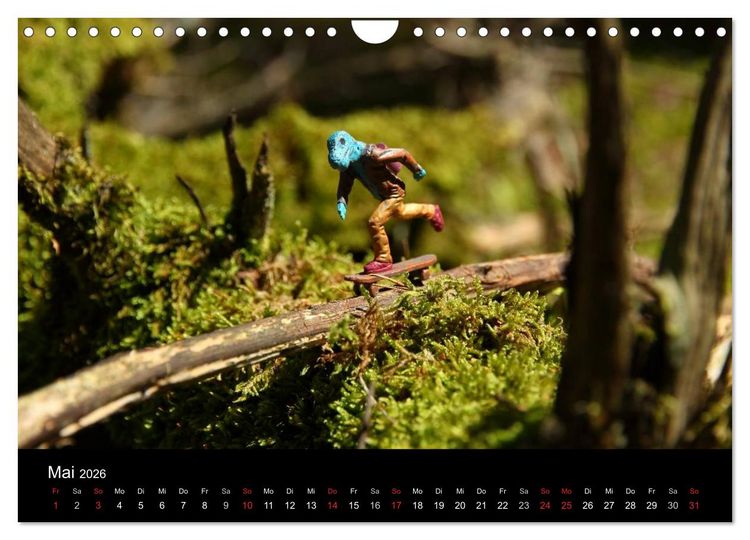 Produktbild: Micro Dino Skaters 2026 (Wandkalender 2026 DIN A4 quer), CALVENDO Monatskalender