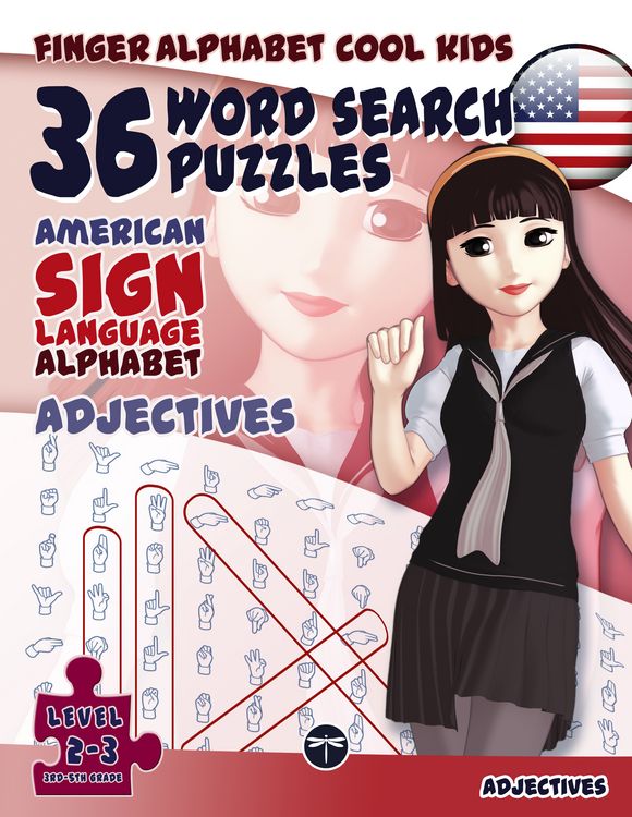 Produktbild: 36 Word Search Puzzles - American Sign Language Alphabet: Adjectives