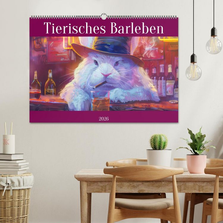 Produktbild: Tierisches Barleben (Wandkalender 2026 DIN A2 quer), CALVENDO Monatskalender