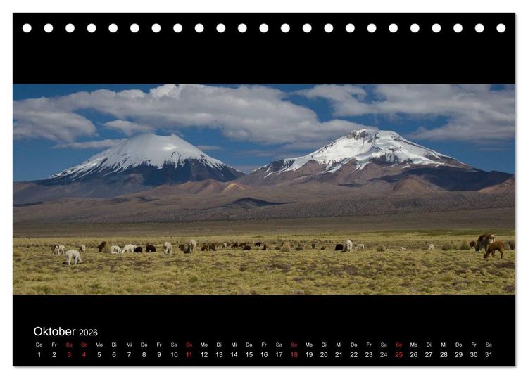 Produktbild: Peru & Bolivien - Land der Inka (Tischkalender 2026 DIN A5 quer), CALVENDO Monatskalender