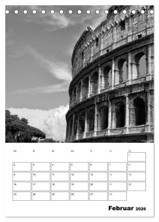Produktbild: Die ewige Stadt Rom (Tischkalender 2026 DIN A5 hoch), CALVENDO Monatskalender